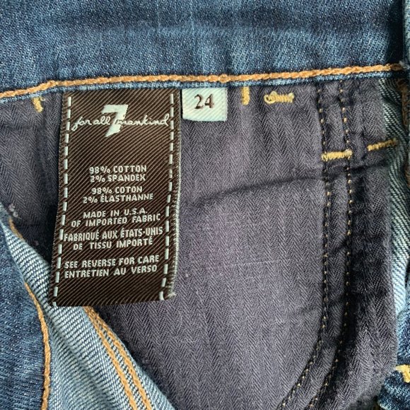 7 for all mankind Jean shorts sz24 B14 - Picture 5 of 7
